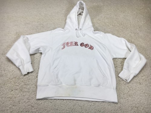 FEAR OF GOD Felpa Champion Uomo Cappuccio Bianco Medio Pullover Reverse Weave Fear God