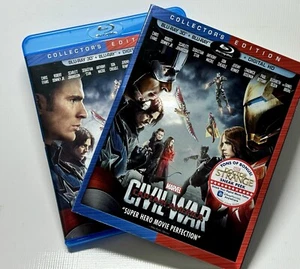 Captain America: Civil War (Blu-ray Disc + 3D + Slipcover, 2016) Marvel Disney - Picture 1 of 4