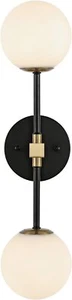 Modern Wall Sconce 2-Lights Industrial Mid Century Gold & Black-2 Lights - Picture 1 of 9