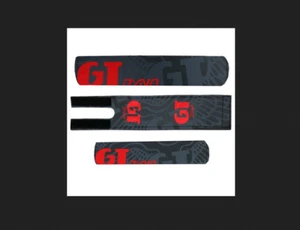 GT PADS,Oldschool BMX 80's GT DYNO PERFORMER VERTIGO 3 PADS SET BLACK/RED SE NEW - Picture 1 of 1