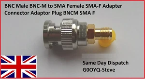 BNC Male BNC-M to SMA Female SMA-F Adapter Connector Adaptor Plug BNCM SMAF - Zdjęcie 1 z 4