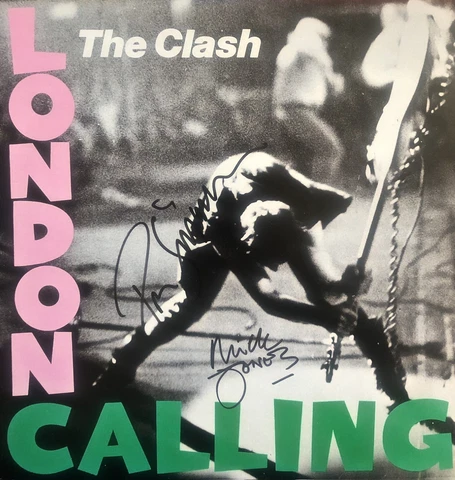 Mick Jones/Paul Simonon Signed The Clash: London Calling 12x12 Photo AFTAL Cover