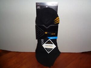 GOLDTOE Coolmax Powersox Low Cut Socks with Arch Support 3 Pair Black 9-12.5