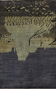 Abstract Gabbeh Contemporary Oriental Area Rug Wool Hand-knotted Carpet 6x8 ft - Picture 1 of 12