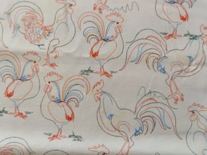 1 YD (36 x 44")  100% Cotton - Roosters, French Country From Fabri-Quilt. - Picture 1 of 1