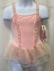 Body Wrappers Ballet Dance Dress Skirted Leotard pink Style 2381 sz 3-4 girls - Picture 1 of 4