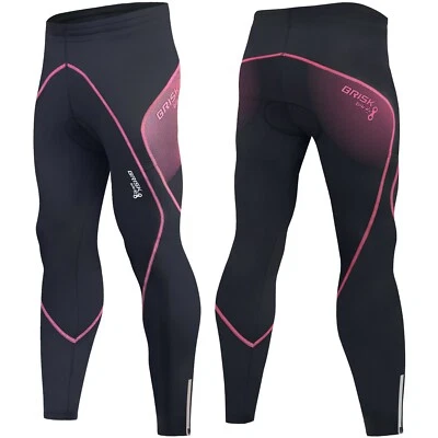 Ladies Cycling Tights Padded Sports Cycle Thermal Trousers Leggings Brisk Bike - Image 1 of 4