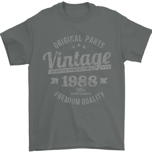 Vintage Year 37th Birthday 1988 Mens T-Shirt 100% Cotton - Picture 1 of 2