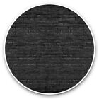 2 x Vinyl Stickers 30cm - Black Brick Wall Pattern Art  #44309