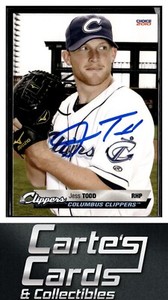 Jess Todd 2010  Choice Columbus Clippers #29 TTM/IP Signed Autographed