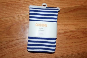 NWT Gymboree Stripes and Anchor Size 4 Blue Striped Tights - Picture 1 of 1