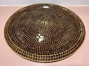 Mosaic Glass Round Art Plate 21” - Picture 1 of 10