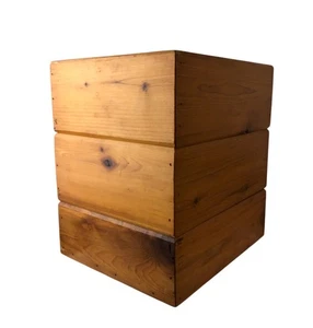 Primitive Pine Crate Planter Box 12.5 x 10.5 x 14" 3 Planks - Picture 1 of 9