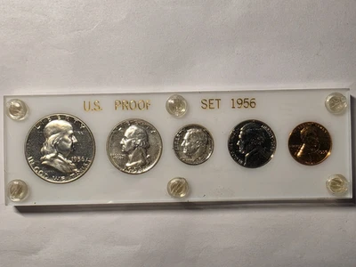 1956 US MINT Proof Set 5 Coins in Capital Holder - Image 1 of 4