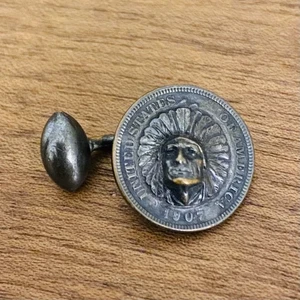 Vintage 1907 Indian Head USA Cuff Link - Picture 1 of 3