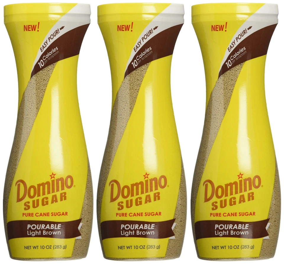 Domino Pourable Light Brown Pure Cane Sugar 10 Oz