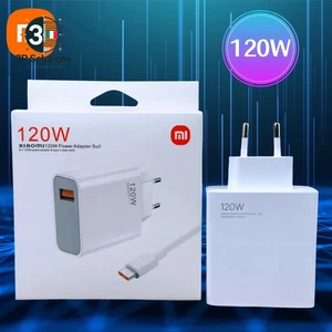 Xiaomi Caricatore Originale 120W Turbo Ricarica Rapida EU/US + Cavo USB-C - Imagen 1 de 13