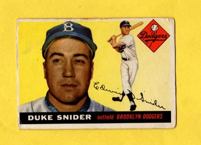 Topps Duke Snider #210 Brooklyn Dodgers 1955 en muy buen estado envío gratuito Foto 1 de 3