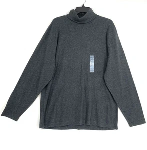 Pullover maglia girocollo Alfani uomo XXL costine grigio antracite erica lungo sl - Foto 1 di 7
