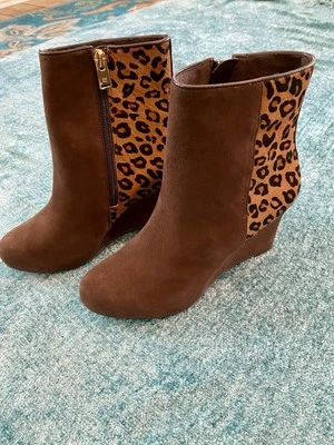 Rockport Womens Seven To 7 Leather Boot Bootie Brown/Leopard 6.5 - Image 1 of 4