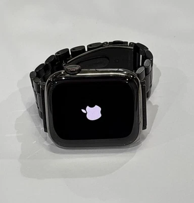 Apple Watch Series 7 45mm Cellular GPS LTE Stainless Steel Case Graphite Unlock - Image 1 of 4