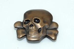 Handgefertigter Biker Totenkopf Totenkopf Totenkopf Gürtelschnalle Deutsch (Einzelstück) - Bild 1 von 4