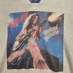 Vintage Ted Nugent Weekend Warriors T-Shirt Bantams Herren L weiß blau Raglan USA - Bild 1 von 14