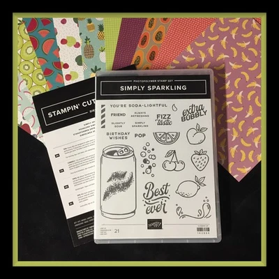 Stampin Up! Juego de sellos SIMPLY SPARKLING, DIES & TUTTI-FRUTTI DSP ***NUEVO*** #448 Foto 1 de 4