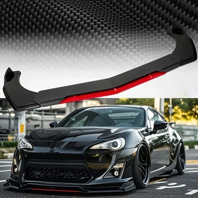 For Scion FRS FR-S Front Bumper Lip Spoiler Splitter Body Kit Carbon Fiber Red Foto 1 de 4