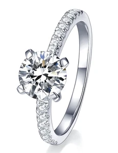 Moissanite Engagement & Wedding Rings - 1CT Promise Rings-70A - Picture 1 of 6