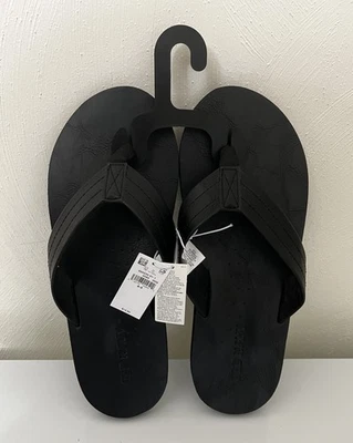 Sandalias chanclas OLD NAVY para hombre talla 8-9 CUERO FRÍO CUERO NEGRO Foto 1 de 4
