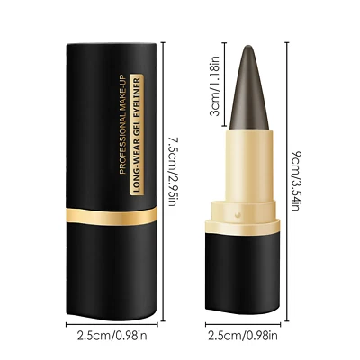 Crema per Eyeliner Nero/Marrone/Grigio/Argento Penna per Eyeliner Ad Asciugatura - Immagine 1 di 4