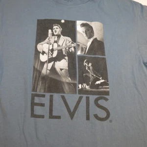 ZION ROOTSWEAR ELVIS PRESLEY KING TEE T-SHIRT Herren XL Blau - Bild 1 von 3