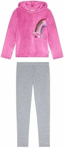 NWT BCBG Girls 2-piece Plush Hoodie & Legging Set Pink Size 10/12 - Picture 1 of 4