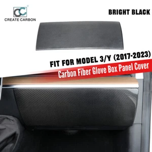 1pcs Carbon Fiber Dash Glove Box Protector Cover For Tesla Model 3/Y-LHD(17-23) - Bild 1 von 9