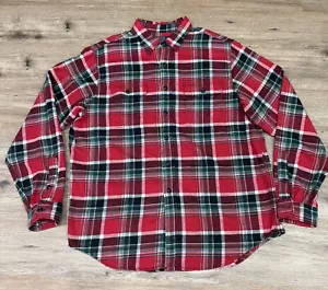 Polo Ralph Lauren Para Hombres Franela Rojo Verde Camisa a Cuadros XL - Imagen 1 de 13