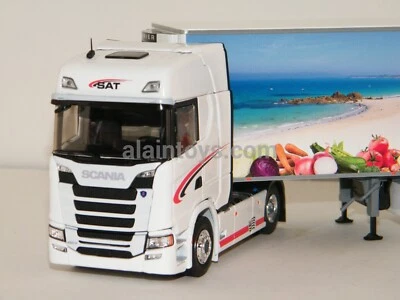 SCANIA R 450 REMORQUE CHEREAU TRANSPORTS SAT ABAZIOU ELIGOR 1/43 Réf 118156 - Photo 1/4