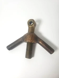 Authentic BRASS PORT HOLE WING NUT DOG DOOR LIGHT BOLT SHIP HATCH 4 1/4" - Picture 1 of 7
