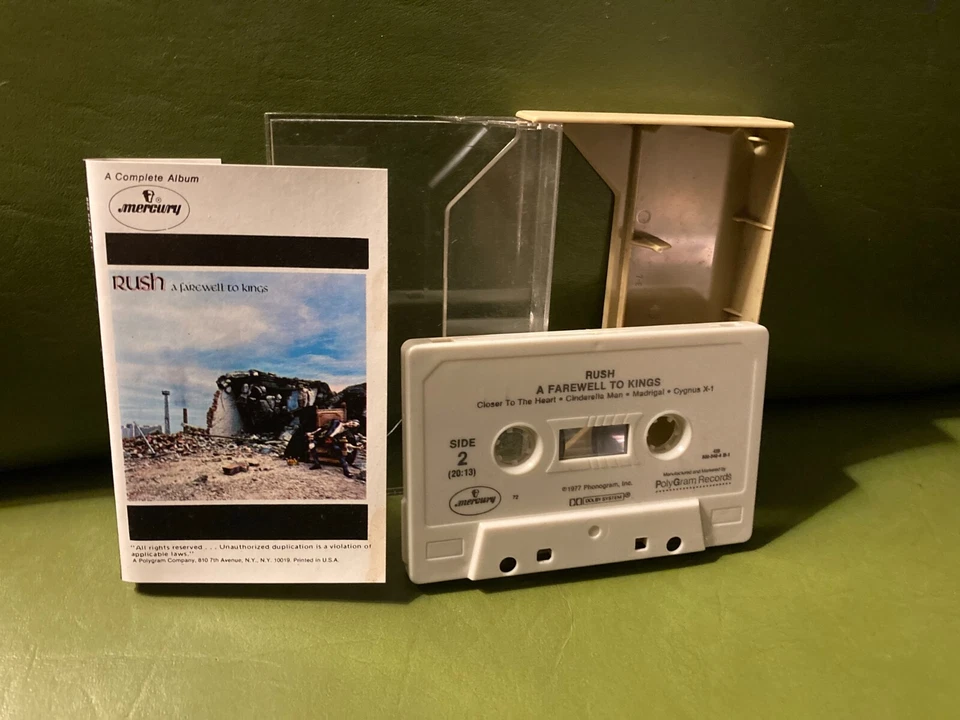 RUSH - A Farewell To Kings - Cassette Tape (1977) Mercury Records - Image 1 of 1