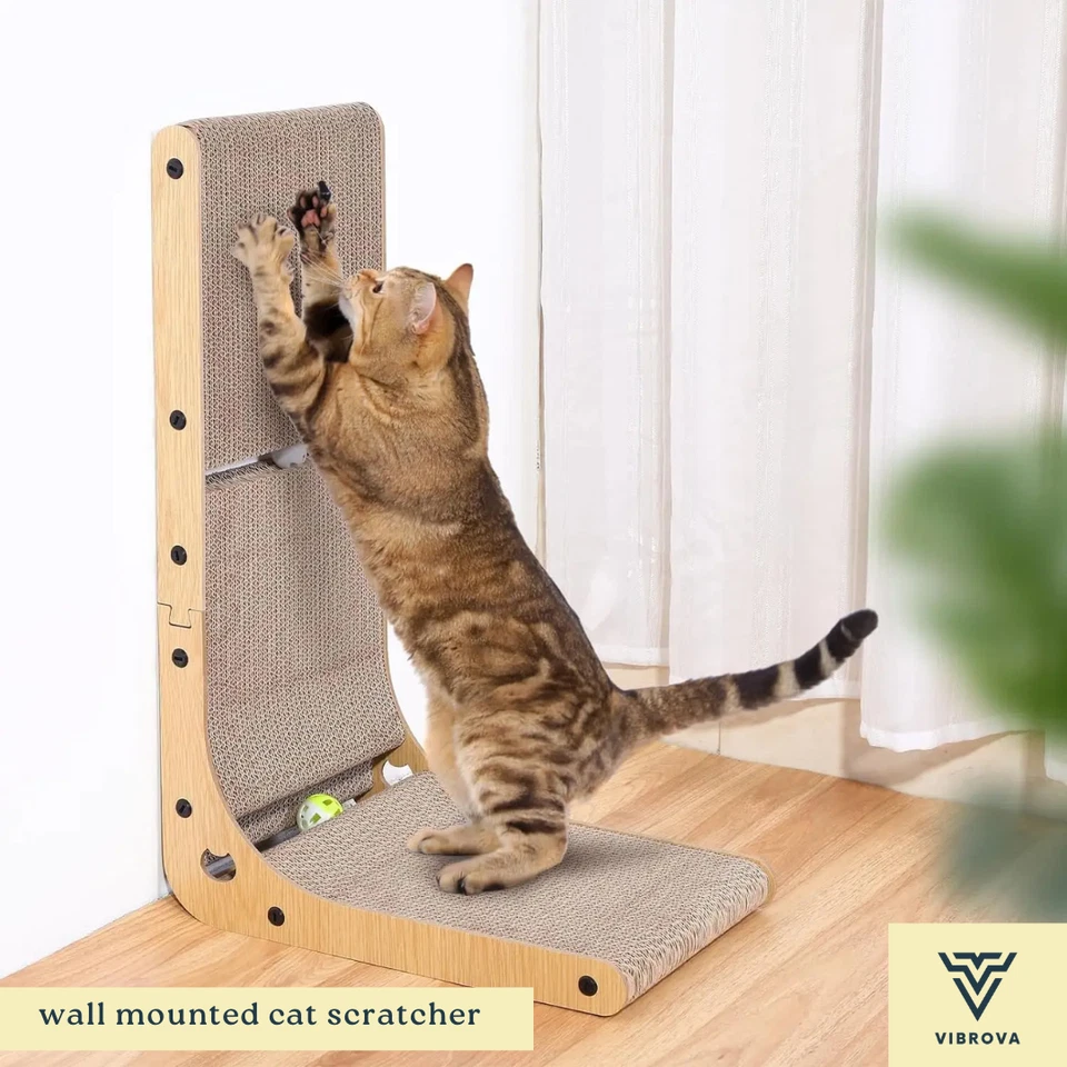 Wall Mounted Cat Scratcher | Cardboard Pad for Clawing | Cat Scratch Toy - Image 1 of 1