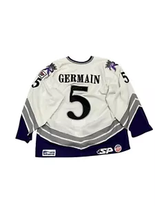 Maglia Reading Royals Hockey Game Worn Germain Autografata #5 Tg 56 Fight Strap - Foto 1 di 9