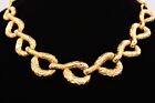 Alexis Bittar Collar Necklace Brushed Gold Linked Chain Chunky Heavy Signed BinN