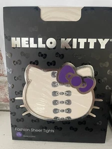 Hello Kitty Sexy White Fashion Sheer Tights S/M New - Picture 1 of 2