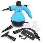  Multi-Purpose Handheld Pressurized Steam Cleaner with 9-Piece Blue