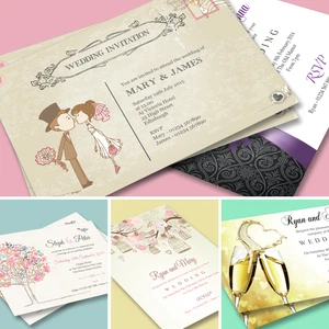 100 Wedding Invitations, Invites, Personalised Day or Evening + Free Envelopes - Picture 1 of 12