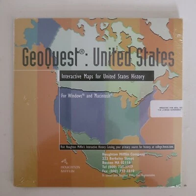 GEOQUEST: UNITED STATES Interactive Maps for US History CD-Rom (WIN/MAC) New - Image 1 of 2