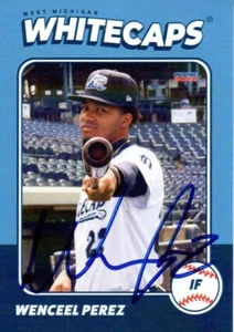 Wenceel Perez 2022 West Michigan Whitecaps Autographed Signed Card - Picture 1 of 1