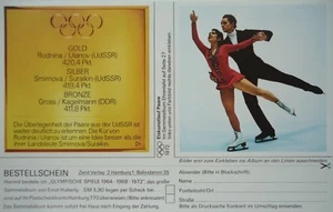 Imagen 27 Huberty Olympia 1972 oro patinaje artístico parejas Rodnina / Ulanov URSS - Imagen 1 de 1