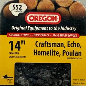 NEU Oregon S52 Kettensägenkette für 14" Stab - 52 Antriebsglieder 3/8" LP 0,050" NIP S2 - Bild 1 von 9