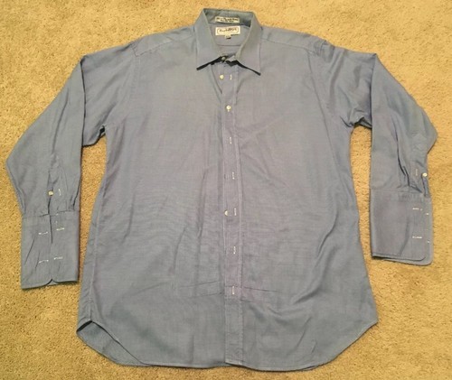 Camicia elegante Burberry Of London manica lunga con bottoni 16 5 33 blu chiaro uomo